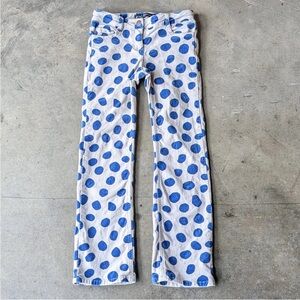 Mini Boden Gray Pants with Blue Dots